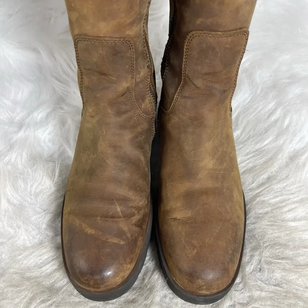 Timberland Graceyn Women’s 8 Brown Waterproof Tall Side Zip A2FXB A5819